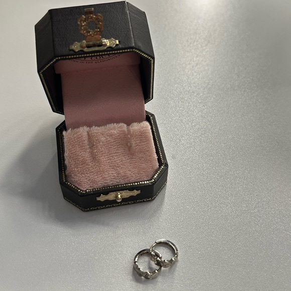 Juicy Couture Silver Heart Earrings - Picture 5 of 7